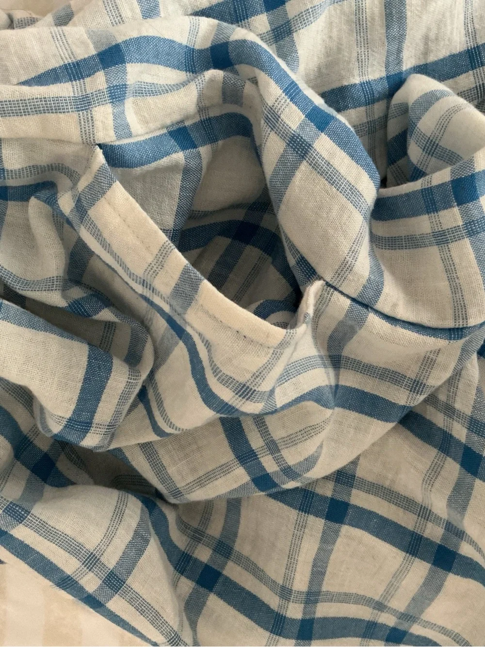 Max Studio Blue & White Plaid Ruffle Midi Dress - Picture 10 of 11